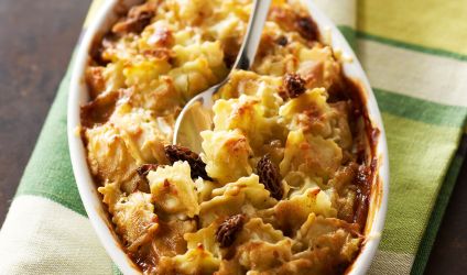 Gratin-de-ravioles-sauce-morilles