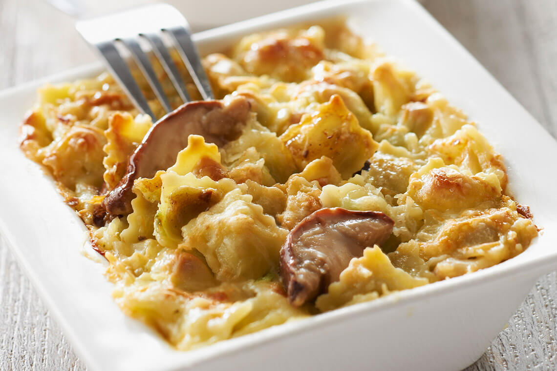 Gratin-de-ravioles-aux-cepes